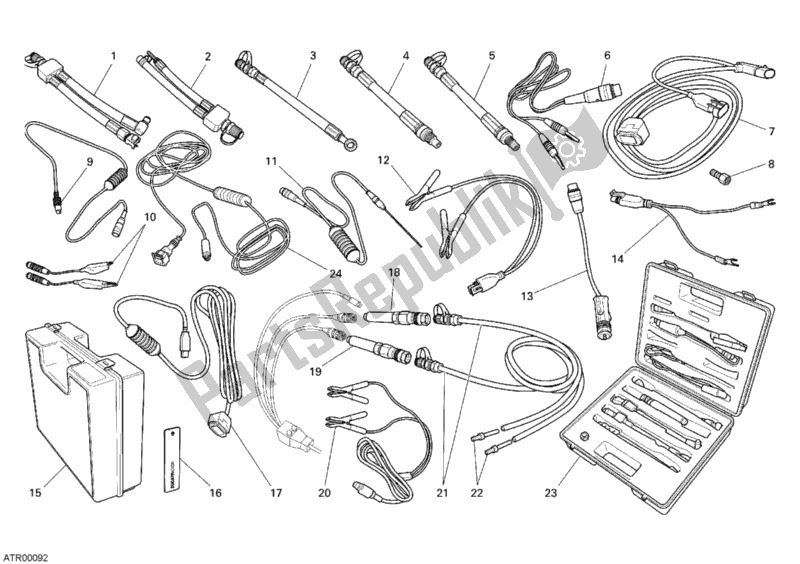 Todas as partes de Instrumento De Verificação De Pressão do Ducati Superbike 1198 USA 2011